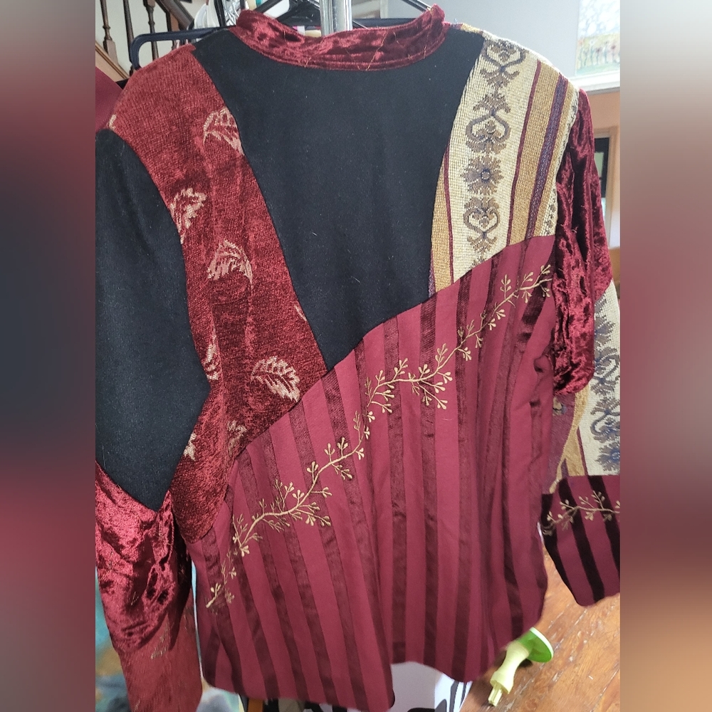 Indigo Moon Vintage Jacket Patchwork Unique Find … - image 2